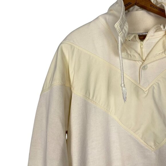 Vintage Butter Yellow Foot Locker Pullover Tenniscore Sporty Retro Large - Picture 4 of 7